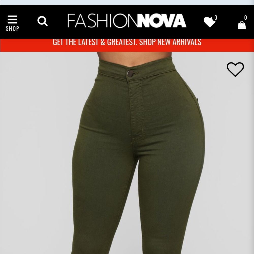 Olive green super high waist denim skinnies